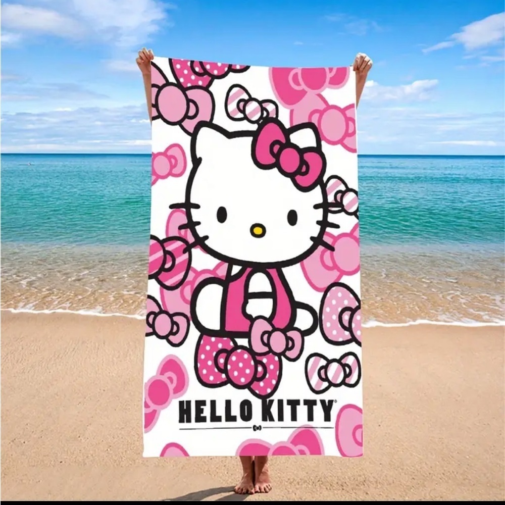 Hello Kitty Beach Towel-Pink